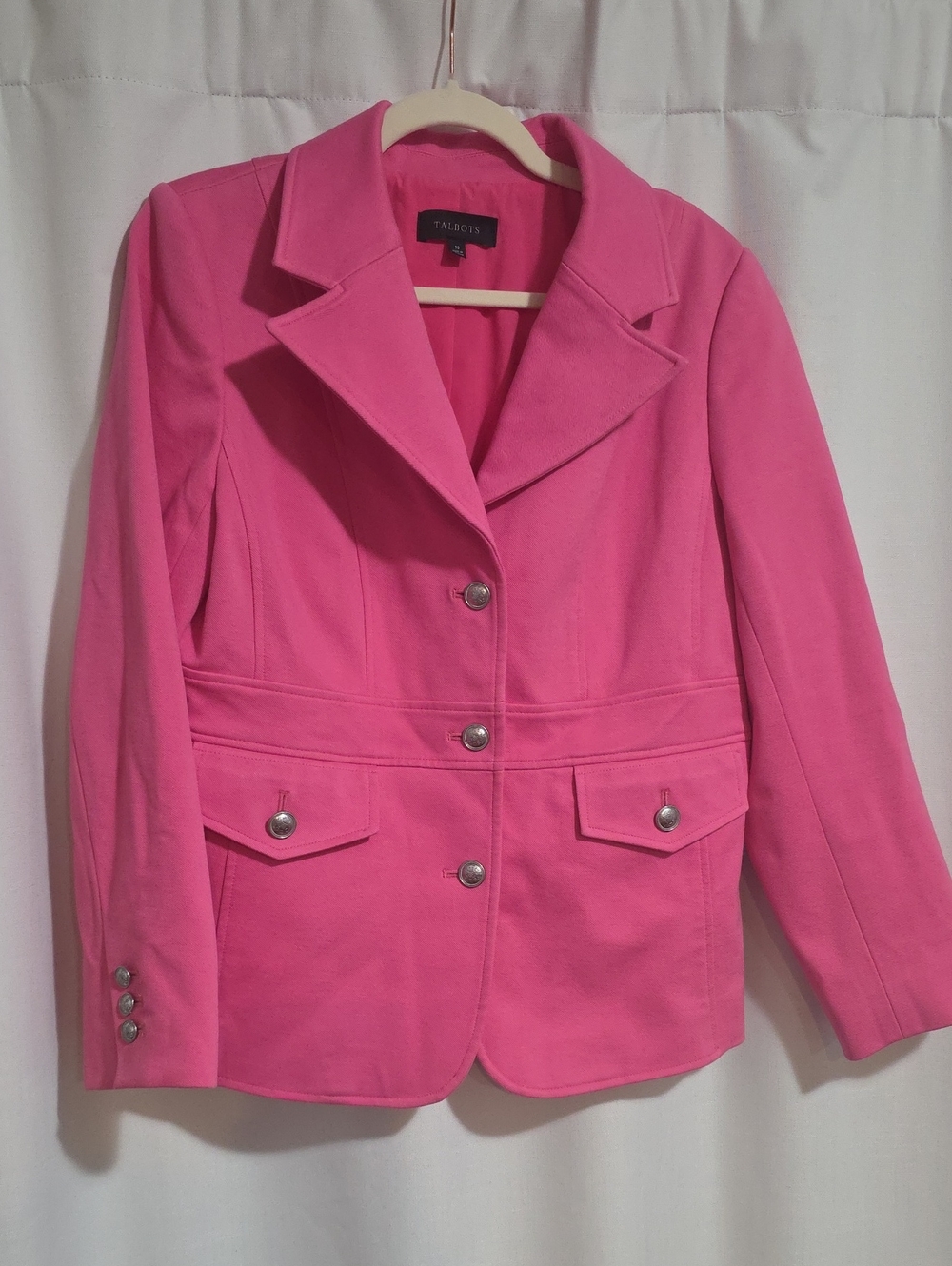 Talbots Bright Pink Structured Blazer